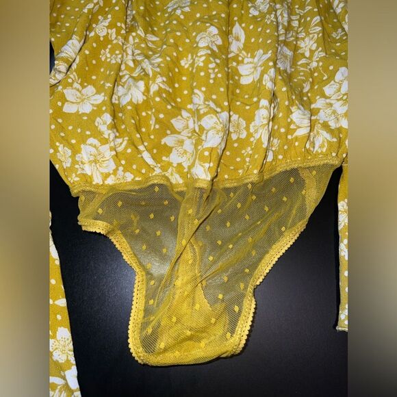 Intimately Free People One on One Date Bodysuit in Marigold Size Small GUC - Picture 6 of 9